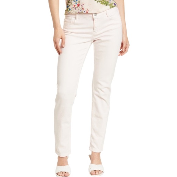 MAJE Boyfriend Solid Skinny Heart Embroidered Jeans, Rose,...